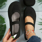 Single-Strap Knit Flats by Maisonvirelle