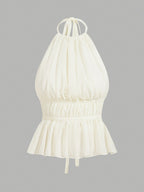 Pleated Halter Top by Maisonvirelle