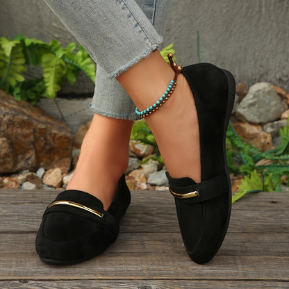 Black Ballet Flats for Women Pointed Toe Slip On Shoes for Office Everyday Outfits