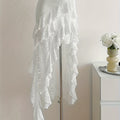 Ruffle Lace Mini Skirt by Maisonvirelle