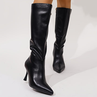 Knee High Boots for Women Pointed Toe High Heel Tall Boots for Autumn Winter Outfits