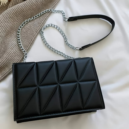 Quilted Crossbody Bag for Women – Chain Strap, Square Shape and Shoulder Carry