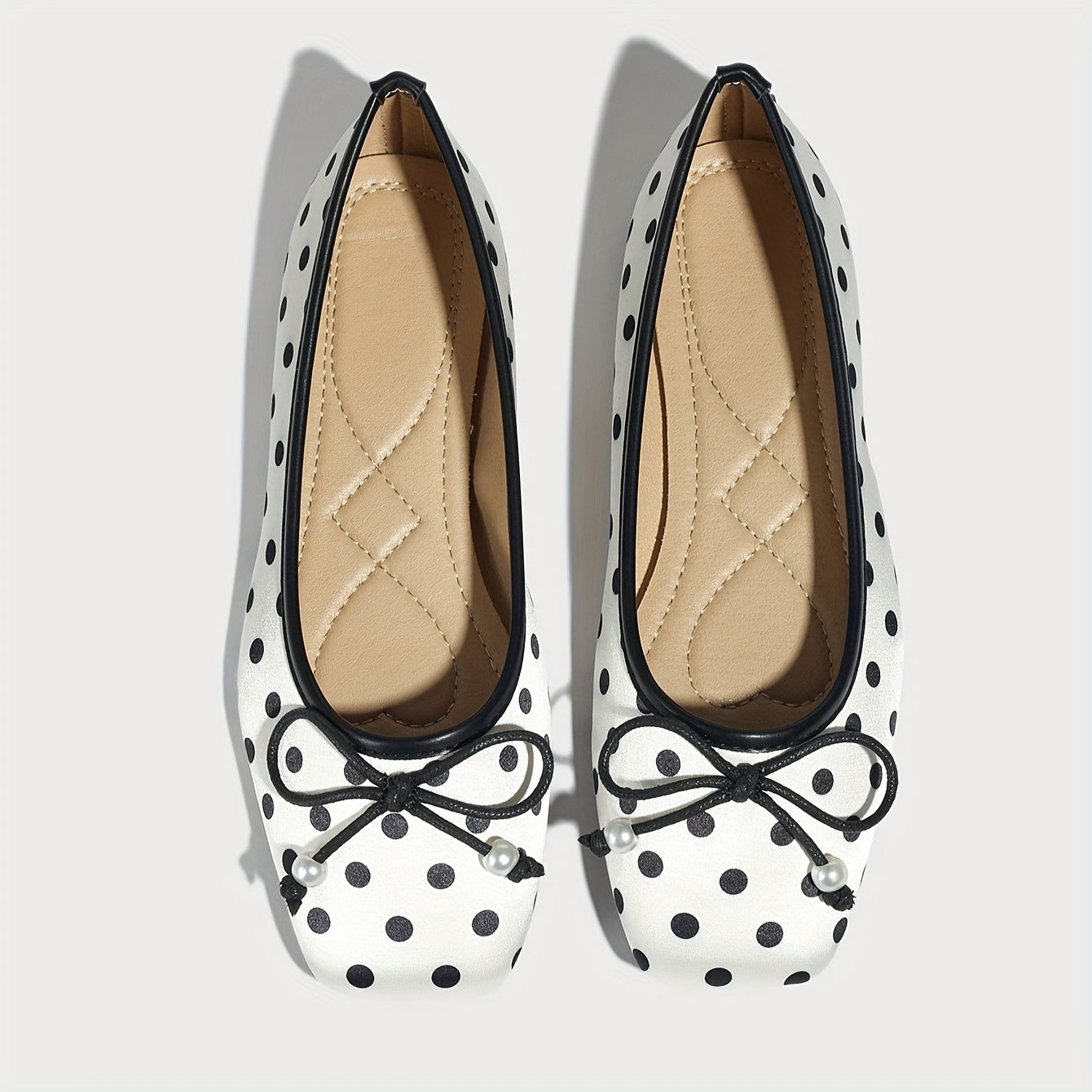 Ballet Flats for Women Polka Dot Flat Shoes for Work Travel Everyday Outfits