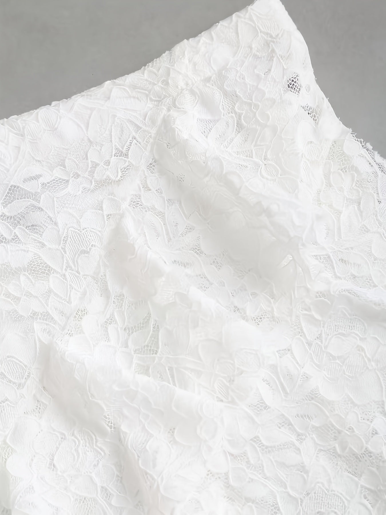 Ruffle Lace Mini Skirt by Maisonvirelle