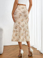 Floral Mesh Midi Skirt by Maisonvirelle