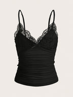 Pleated Strapless Lace Top by Maisonvirelle