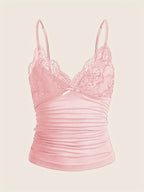 Pleated Strapless Lace Top by Maisonvirelle