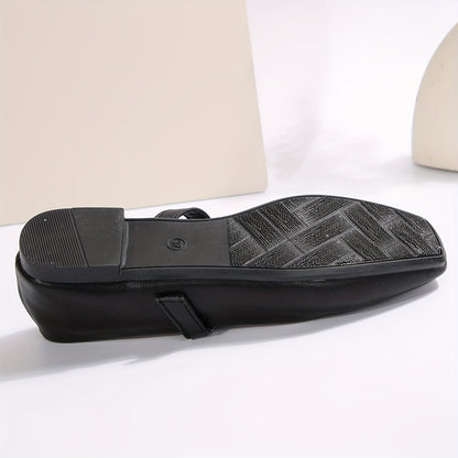 Mary Jane Shoes for Women Chunky Heel Soft Sole Flats for Office Smart Casual Outfits