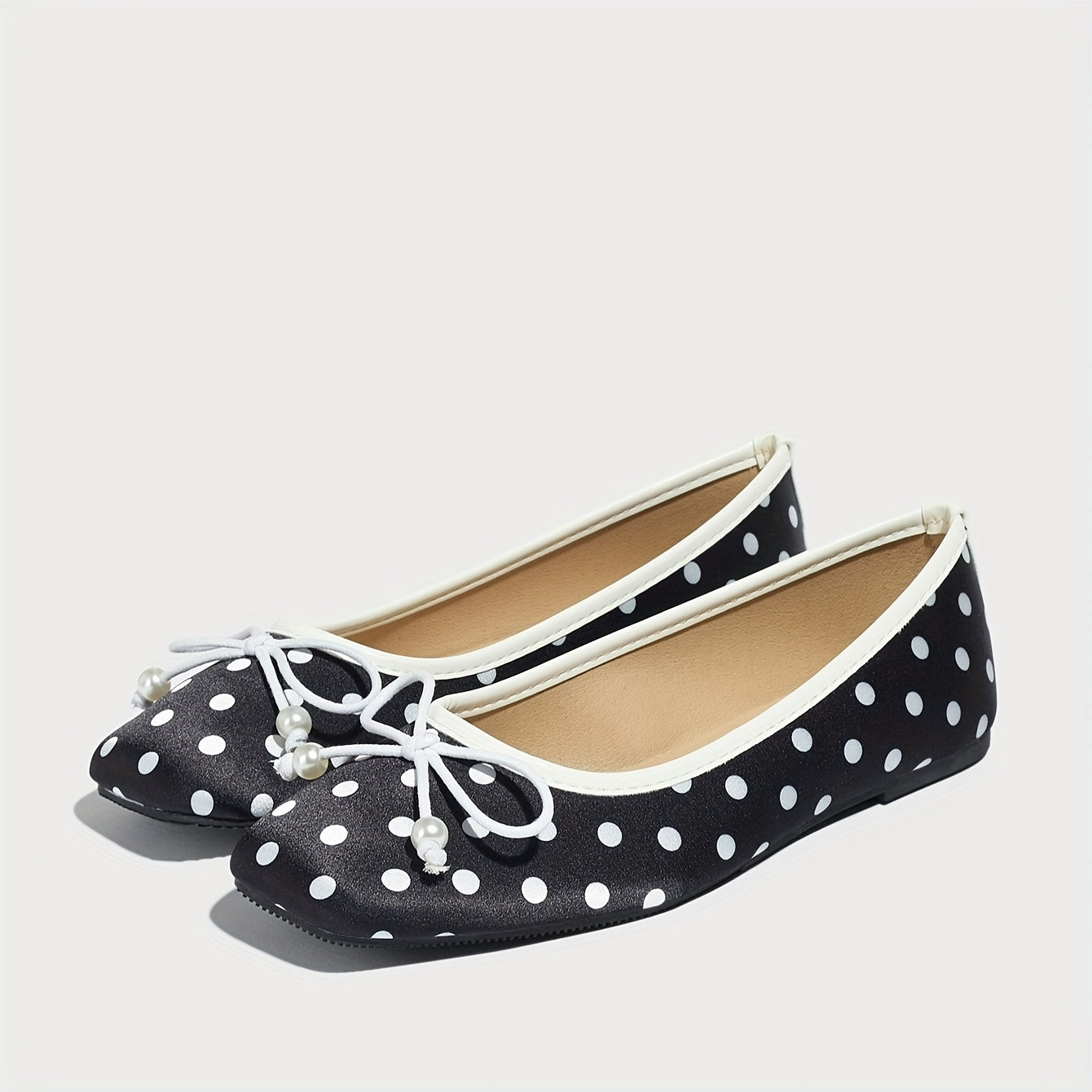 Ballet Flats for Women Polka Dot Flat Shoes for Work Travel Everyday Outfits