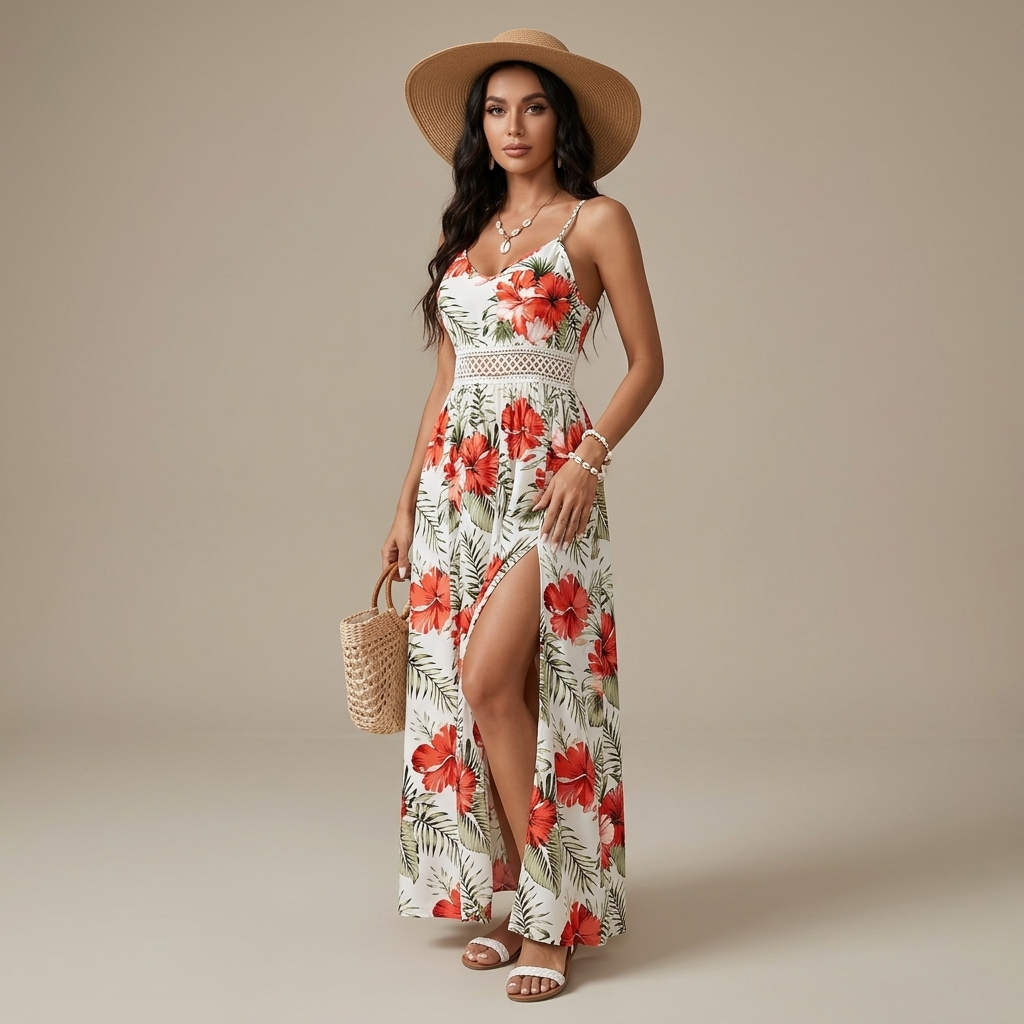 Floral Spaghetti Strap Dress