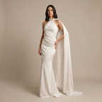 Ribbon Halter Maxi Dress