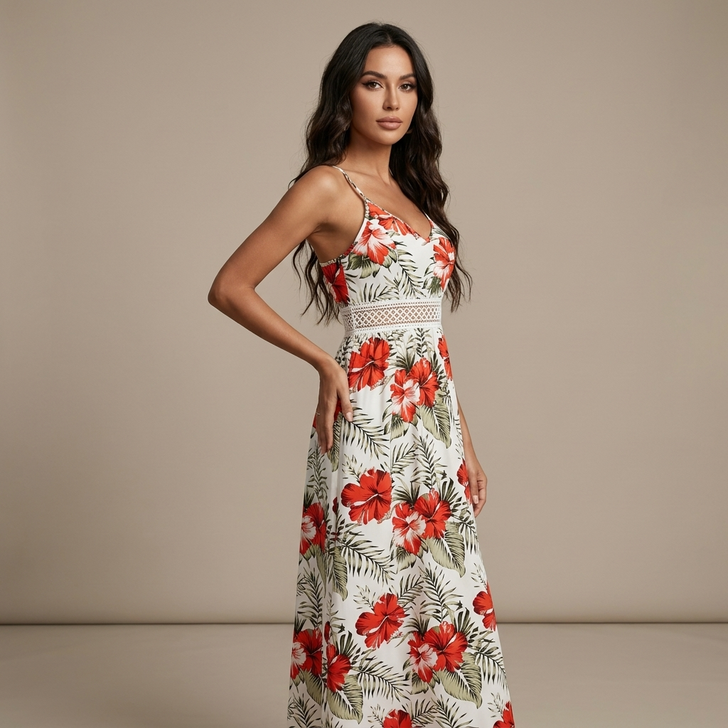 Floral Spaghetti Strap Dress