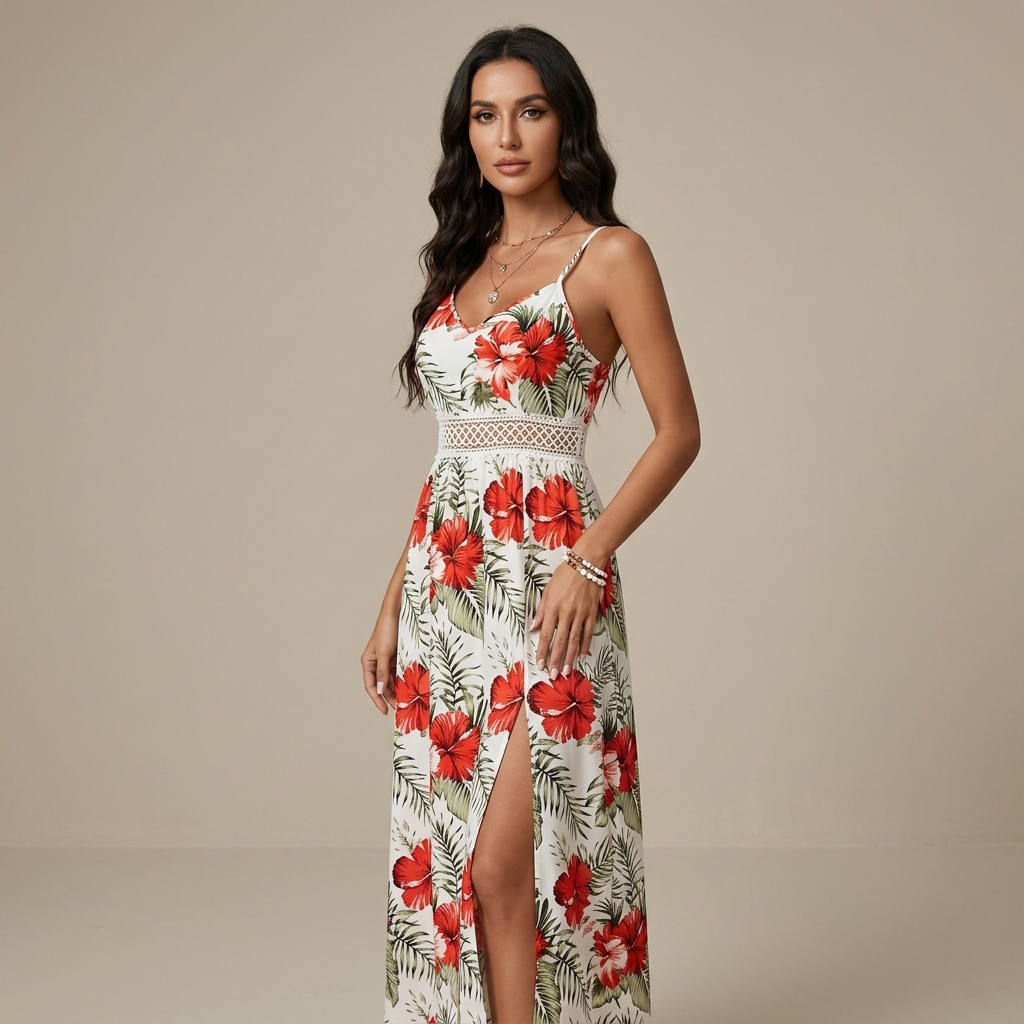 Floral Spaghetti Strap Dress