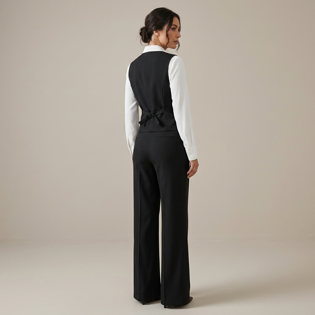 Wide Leg Trouser Set for Women Tailored Co Ord for Office Work Dinner