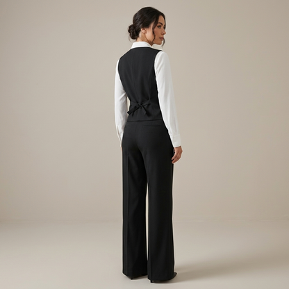 Wide Leg Trouser Set for Women Tailored Co Ord for Office Work Dinner