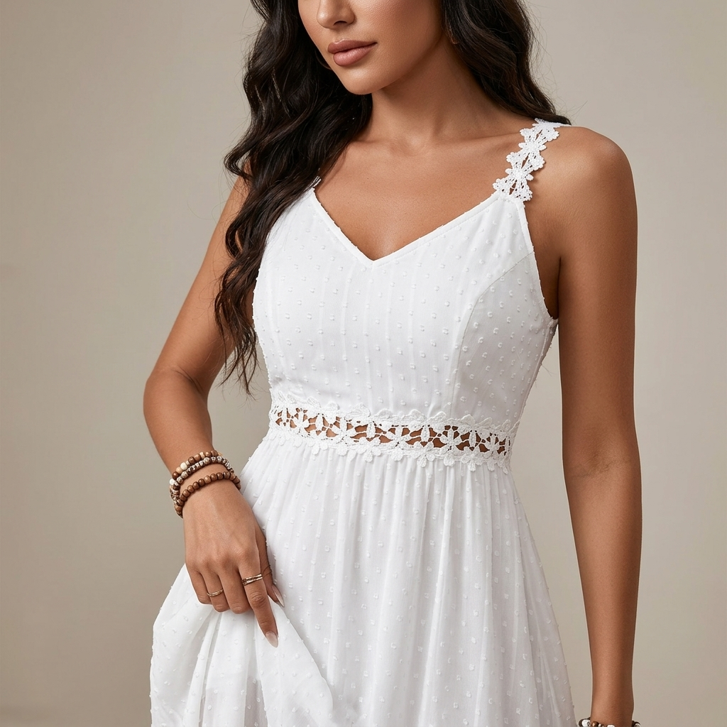 Embroidered Jacquard Dress
