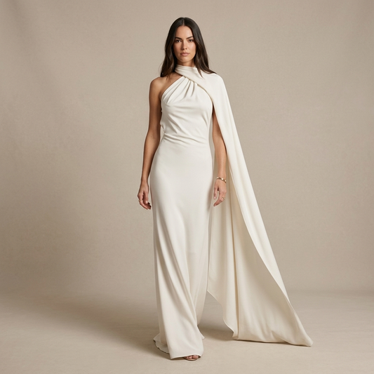 Ribbon Halter Maxi Dress