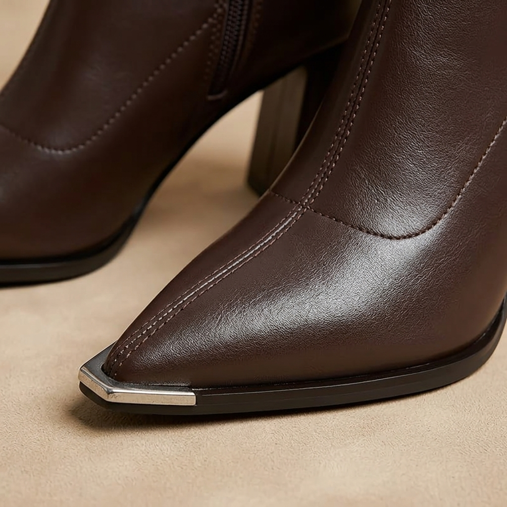 Ankle Boots for Women Block Heel Side Zip Boots for Work Everyday Autumn Winter