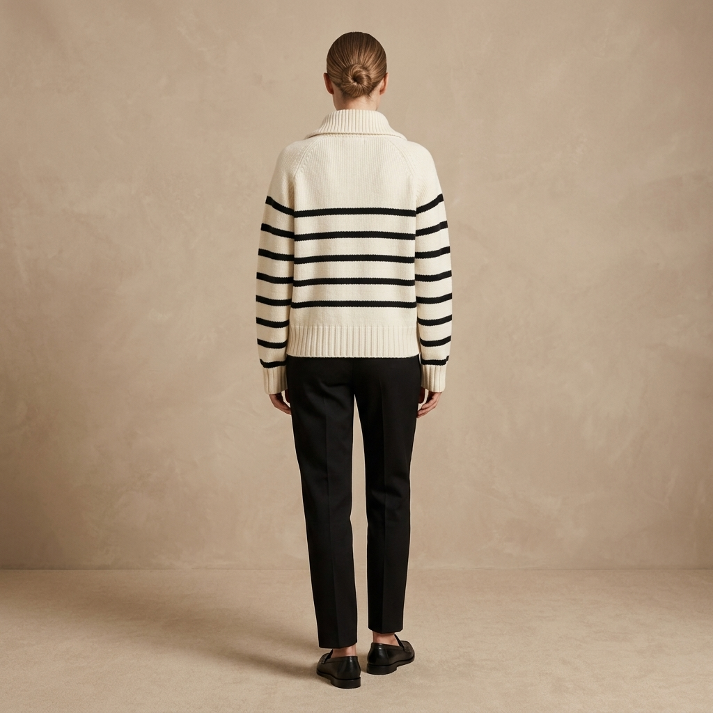 Color Lapel Sweater