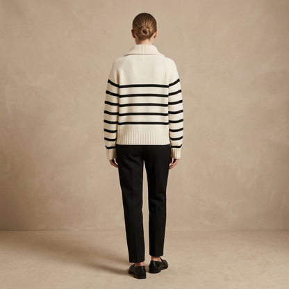 Color Lapel Sweater