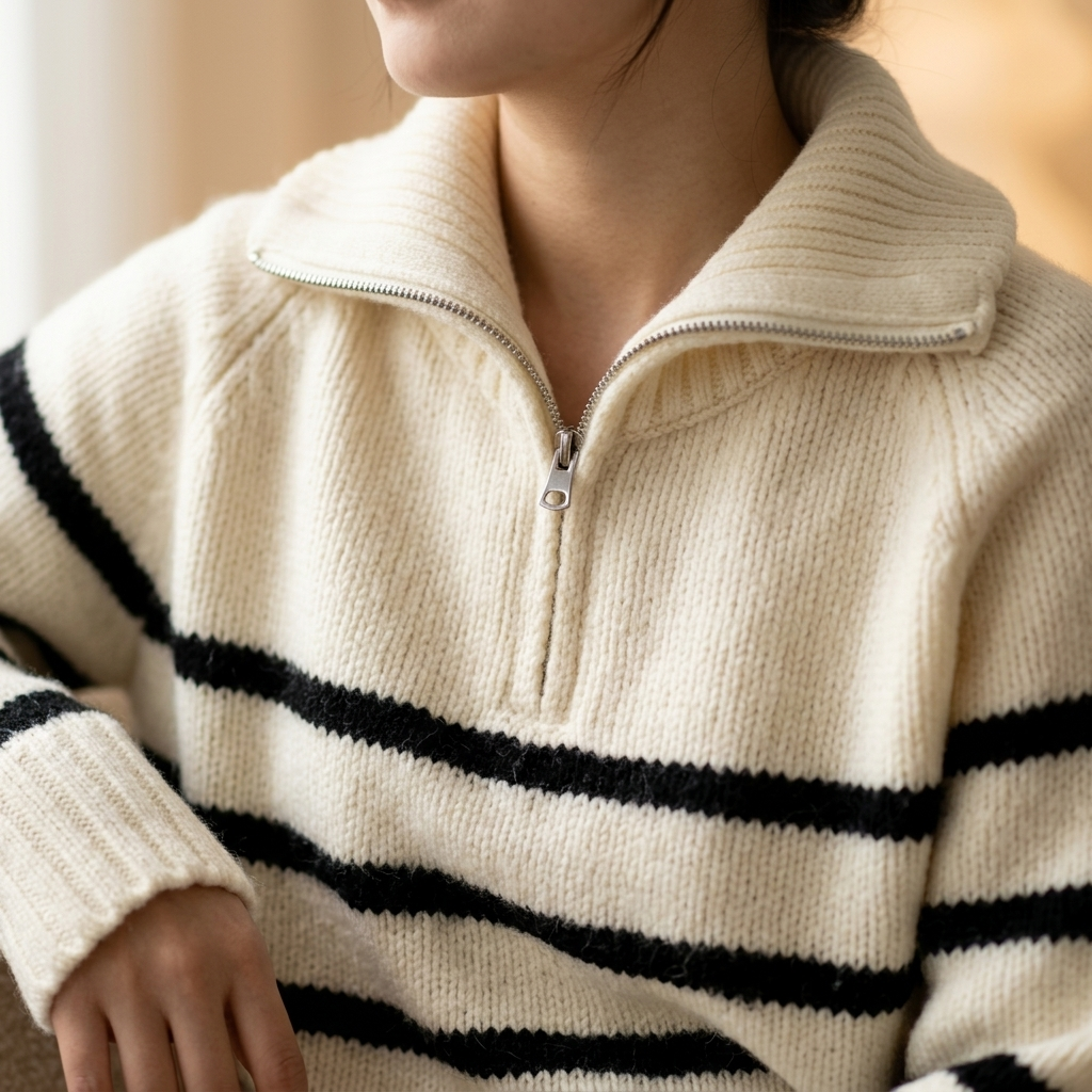 Color Lapel Sweater