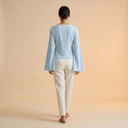 Blouse for Women Soft Long Sleeve Top for Office Work Smart Casual Outfits