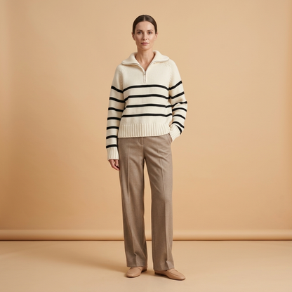Color Lapel Sweater